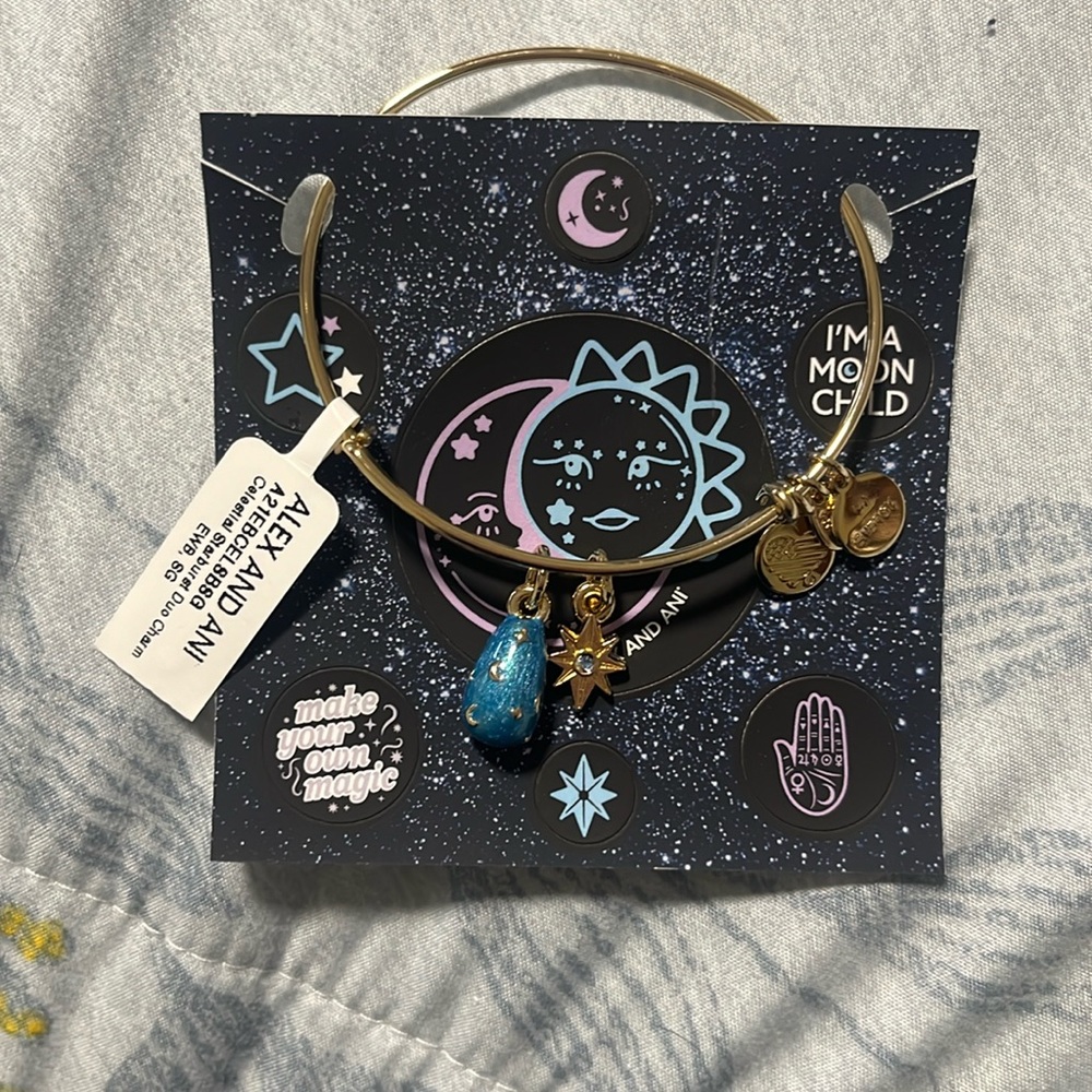 Brand new Alex and Ani Celestial Starburst Duo charm bracelet